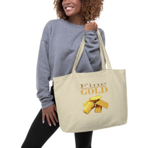 Fine Gold Premium Large Organic Tote Bag - Oyster