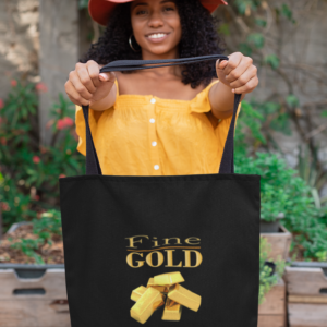 Fine Gold Premium Large Organic Tote Bag